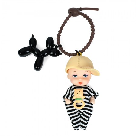 Пупс-брелок BabyToys DH2378 9см с петелькой, 4 вида