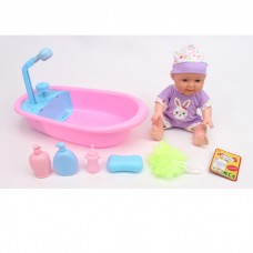Інтерактивний пупс BabyToys JS-88062 з музикою та ванною Інтерактивний пупс BabyToys JS-88062 з музикою та ванною