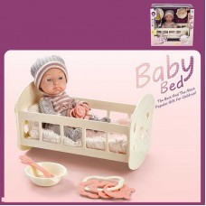 Кукла-пупс BabyToys W 6911 A с аксессуарами и ліжечком, 22 см