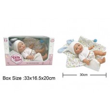 Кукла пупс BabyToys YL 2430 резиновая 30 см с одеждой