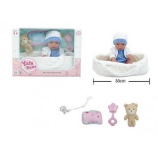 Пупс BabyToys YL 2512 резиновый 30 см с кроваткой Пупс BabyToys YL 2512 резиновый 30 см с кроваткой