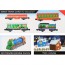 Детская железная дорога новогодняя 21816, локомотив, 4 вагона, станция, 26 предметов, музыка, свет