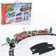 Детская железная дорога новогодняя JHX6636-37 локомотив, вагон 1шт, фигурки, звук, свет, 2вида