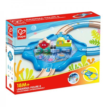 Игрушечная железная дорога Hape Подводный мир 15 эл. E3827 Игрушечная железная дорога Hape Подводный мир 15 эл. E3827