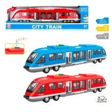 Поезд RJ3345 инерция, 44см, 1:16, звук, свет, открываются двери, резиновые колеса, 2 цвета, на бат-ке, в коробке, 50-13,5-9,5см
