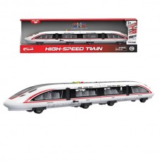 Поїзд швидкісний WY970A 1:16, 58см, інерц, звук, світло, магнитні вагони, відчиняються двері, на бат(табл), в кор-ці