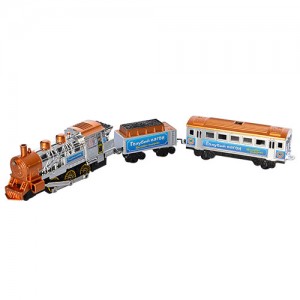 Дитяча залізниця 8040 Блакитний вагон, на радіоуправлінні, світло прожектора, дим, довжина 282 см