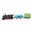 Дитяча залізниця NB558-91-92-93 75-75см, локомотив-муз, звук, світло, 2вагона, 3вида