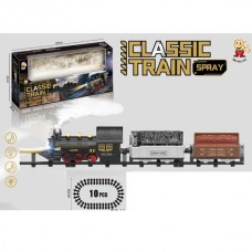 Железная дорога 5827-1P 116-92см, локомотив, 2 вагона, пара/дым, звук, свет, на бат-ке, в кор-ке, 54-22-8см