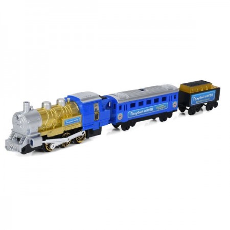 Железная дорога 70144 (611) Голубой вагон, 282см, локомотив22,5см, вагон2шт, муз(укр), свет, дым, на бат-ке, в кор-ке Железная дорога 70144 (611) Голубой вагон, 282см, локомотив22,5см, вагон2шт, муз(укр), свет, дым, на бат-ке, в кор-ке