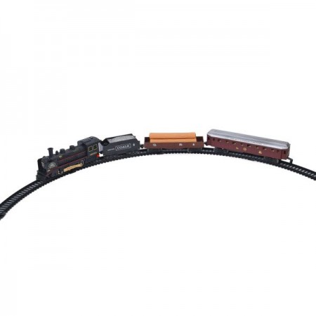 Железная дорога HS8017A 103-67см, локомотив, 3 вагона, звук, свет, на бат-ке, в кор-ке, 39,5-26,5-5,5см