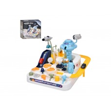 Игровой трек T805A "Space Adventure" с механическими рычагами, 4 машинками и космической станцией Игровой трек T805A "Space Adventure" с механическими рычагами, 4 машинками и космической станцией