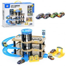 Гараж BabyToys P9788A-1 с 4 машинками, 3 уровня Гараж BabyToys P9788A-1 с 4 машинками, 3 уровня