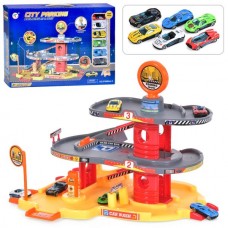 Гараж BabyToys P9988A-2, 3 поверхи, 6 машинок 7см
