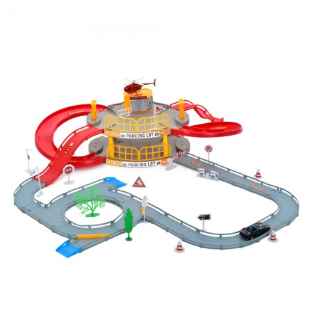 Гараж BabyToys T328-A двоповерховий з транспортом для хлопчика
