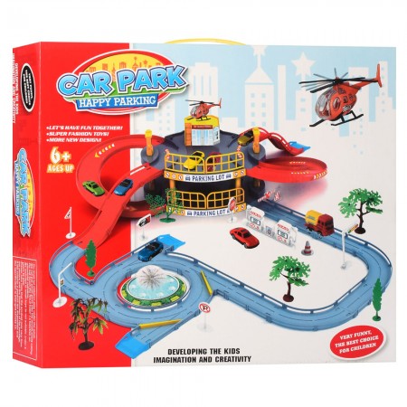Гараж BabyToys T328-A двоповерховий з транспортом для хлопчика