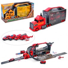 Гараж игрушечный BabyToys XG879-110-111 2в1 с пожарной машиной Гараж игрушечный BabyToys XG879-110-111 2в1 с пожарной машиной