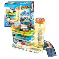 Автотрек WToys 92629 с музыкой и светом, 4 машинки