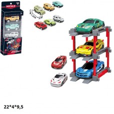Гараж BabyToys 64013-3 с металлическими машинками 3 шт Гараж BabyToys 64013-3 с металлическими машинками 3 шт