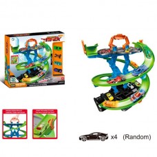 Автотрек BabyToys 011-96 с 4 машинками, пластмасса