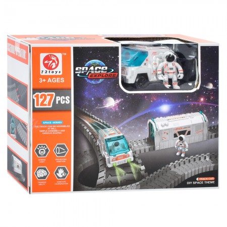 Автотрек BabyToys 7501 со светом 127 деталей