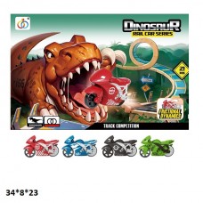 Автотрек BabyToys 81025 динозавр с инерционными мотоциклами 3 шт
