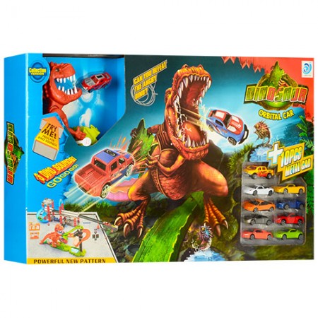 Автотрек BabyToys 8899-94 с динозавром и звуком на батарейках Автотрек BabyToys 8899-94 с динозавром и звуком на батарейках