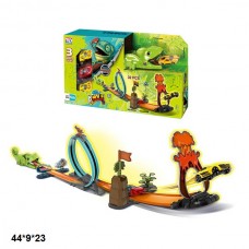 Автотрек BabyToys 99934B хамелеон с 4 металлическими машинками