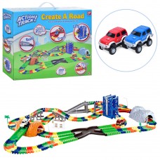 Автотрек BabyToys CF1108 с 2 машинками и мостами, 288 деталей