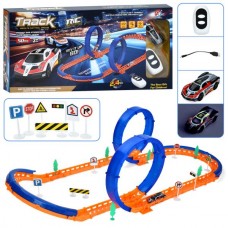 Трек FT-76 403см/97-50-26см, машина (8см, р/к2,4G, акум, USBзарядный, свет), дорожные знаки, 50дет, в кор-ке, 50-24-7см