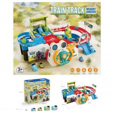 Автотрек BabyToys T922A с звуком и подсветкой, 4 поезда Автотрек BabyToys T922A с звуком и подсветкой, 4 поезда