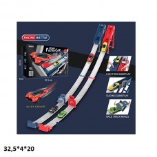 Автотрек BabyToys T402 с катапультой и металлическими машинками 4 шт