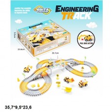 Автотрек BabyToys XC2003C с машинкой и строительной техникой