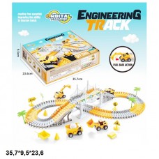 Автотрек BabyToys XC2003D с машинкой и техникой на батарейках