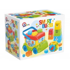 Игрушка автобус-сортер Smart Bus пластиковый ТехноК с фигурками и пирамидкой 0389 Игрушка автобус-сортер Smart Bus пластиковый ТехноК с фигурками и пирамидкой 0389