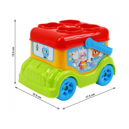 Игрушка автобус-сортер Smart Bus пластиковый ТехноК с фигурками и пирамидкой 0389 Игрушка автобус-сортер Smart Bus пластиковый ТехноК с фигурками и пирамидкой 0389