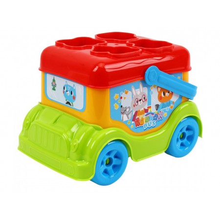 Игрушка автобус-сортер Smart Bus пластиковый ТехноК с фигурками и пирамидкой 0389 Игрушка автобус-сортер Smart Bus пластиковый ТехноК с фигурками и пирамидкой 0389