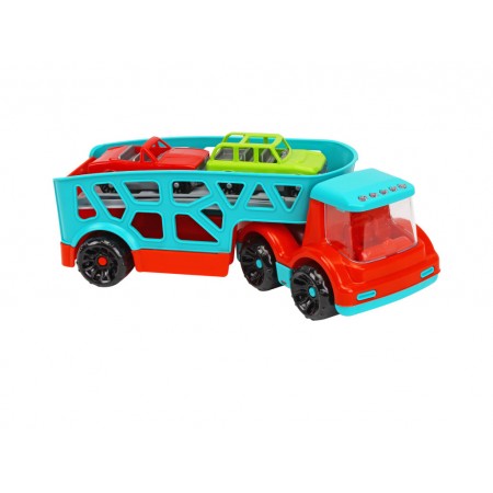 Игрушка автовоз пластиковый с двумя машинками ТехноК, 32 см 0938 Игрушка автовоз пластиковый с двумя машинками ТехноК, 32 см 0938