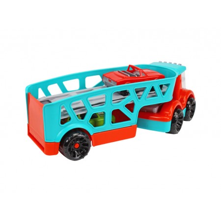Игрушка автовоз пластиковый с двумя машинками ТехноК, 32 см 0938 Игрушка автовоз пластиковый с двумя машинками ТехноК, 32 см 0938