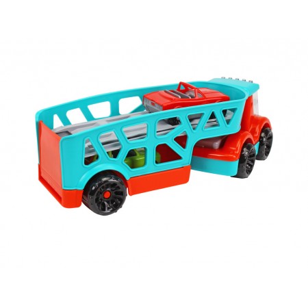 Игрушка автовоз пластиковый с двумя машинками ТехноК, 32 см 0938 Игрушка автовоз пластиковый с двумя машинками ТехноК, 32 см 0938