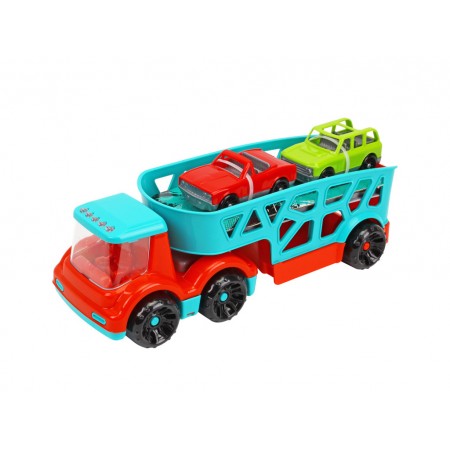 Игрушка автовоз пластиковый с двумя машинками ТехноК, 32 см 0938 Игрушка автовоз пластиковый с двумя машинками ТехноК, 32 см 0938