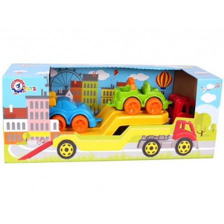 Игрушка автовоз большой пластиковый с машинками ТехноК, 65 см 3909