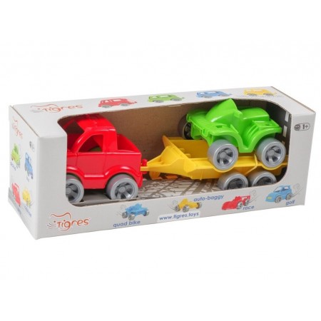 Набор авто Kid cars Sport 3 элементов Пикап+квадроцикл Tigres 39543