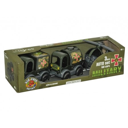 Набор авто Kid cars военный 3 шт Tigres 39998 Набор авто Kid cars военный 3 шт Tigres 39998