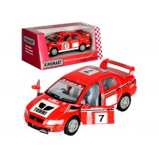 Машинка інерційна металева Mitsubishi Lancer Evolution, 12 см, відкриваються двері, Kinsmart KT5048W