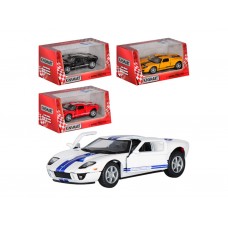 Машинка инерционная металлическая Ford GT 2006, KT5092W, 12,5 см, открываются двери, Kinsmart