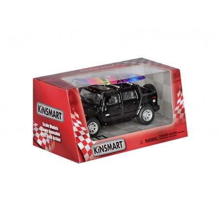 Машинка инерционная металлическая Hummer H2 Surfboard 2005, 12,5 см, открываются двери, Kinsmart KT5097WS Машинка инерционная металлическая Hummer H2 Surfboard 2005, 12,5 см, открываются двери, Kinsmart KT5097WS