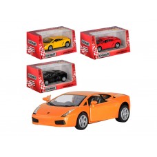 Машинка инерционная металлическая Lamborghini Gallardo, 12,5 см, открываются двери, Kinsmart KT5098W