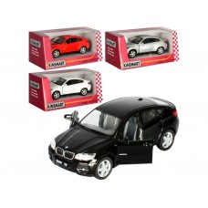 Машинка инерционная металлическая BMW X6, 12,5 см, открываются двери, Kinsmart KT5336W