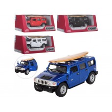 Машинка инерционная металлическая Hummer H2 SUV 2008 KT5337WS1, 11,5 см, открываются двери, Kinsmart